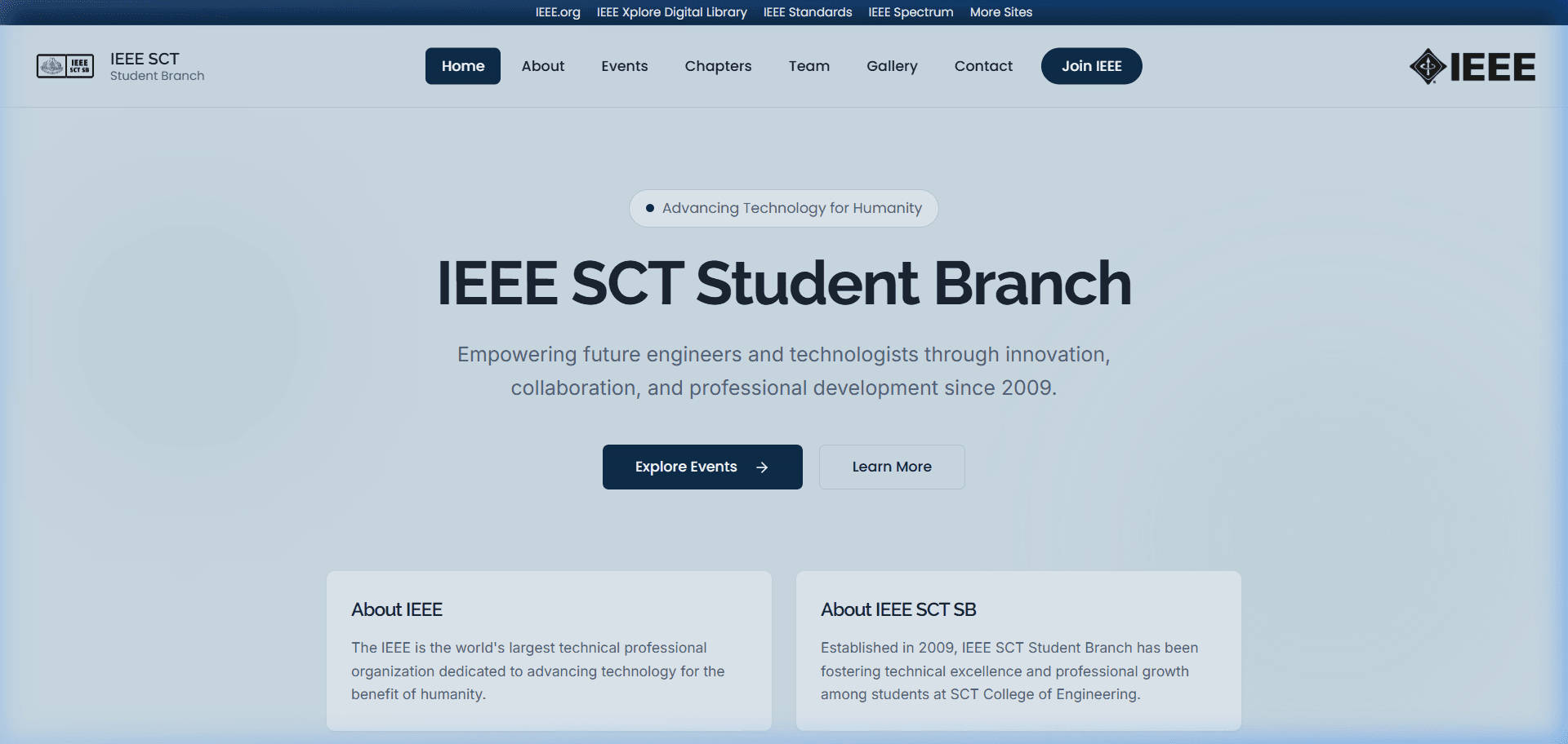 IEEE SCT SB Official Website